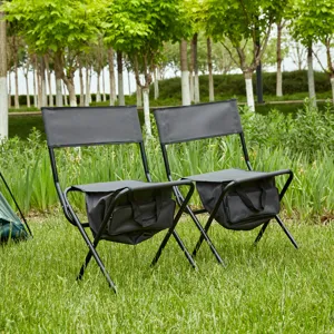Folding Outdoor Chairs With Storage Bag, Portable Chair For Indoor, Outdoor Camping, Picnics And Fis