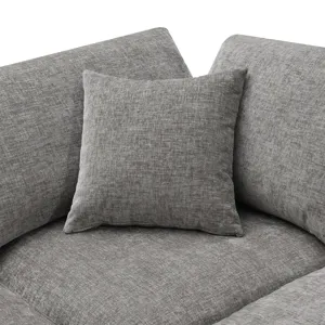 Modern Modular Cloud Sofa Bed, 6 Seat Chenille Sectional Couch Set With Ottoman, Free Combination, C