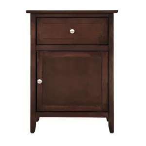 Izzy - G1412-N-25 1 Drawer /1 Door Nightstand - Cappuccino