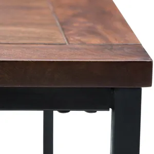 Skyler - Square Coffee Table - Dark Cognac Brown