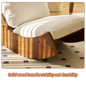 Comfortable Glider Rocking Chair, High-Quality Upholstery Glider Chair, Solid Wood Frame, Perfect Fo