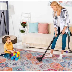 6\' x 9\' Area Rugs, Washable Rug, Low-Pile, Non-Slip, Non-Shedding, Foldable, Kid & Pet Friendly Ar