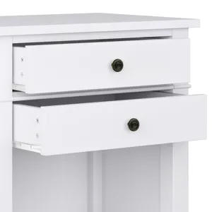 Carlton - Bedside Table - White