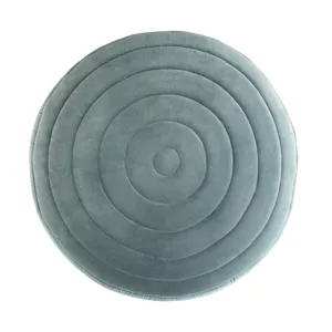 Vivienne - Round Pouf - Turquoise