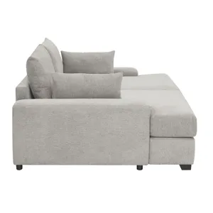 Jaylee - Light Gray Fabric 88\" Wide Oversized Sleeper Sofa