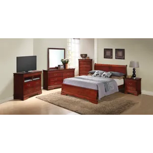 Louis Phillipe - G3100E-QB3 Queen Bed - Cherry