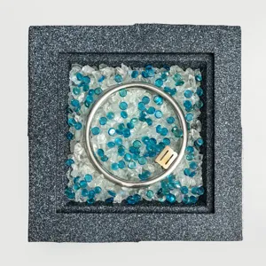 Outdoor Concrete Fire Pit Column Propane Fire Pit Patio Gas Fire Pit - Light Grey / Blue