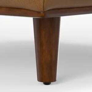 Morrison - Large Rectangular Ottoman - Caramel Brown