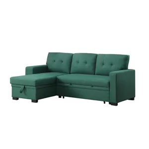 3 Piece Upholstered Sectional - Green