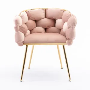 Luxury Modern Simple Leisure Velvet Single Sofa Chair Bedroom Lazy Person Household Dresser Stool Ma