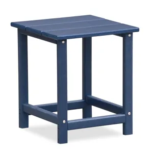 Folding Outdoor Adirondack Chair (Set of 2) And Table Set, Hdpe All-Weather Folding Fire Pit Chair, 