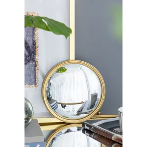 Round Mirror, Circle Mirror With Iron Frame For Living Room Bedroom Vanity Entryway Hallway - Gold