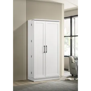 Lincoln - Storage Cabinet With Swing-Out Storage Door - White