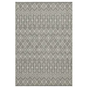 Sunshine - 2\'7\" X 7\'3\" Indoor / Outdoor, Polypropylene Area Rug - Silver