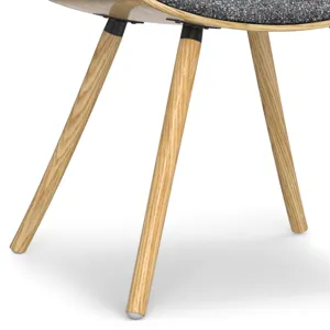 Malden - Bentwood Dining Chair with Wood Back - Grey / Light Brown