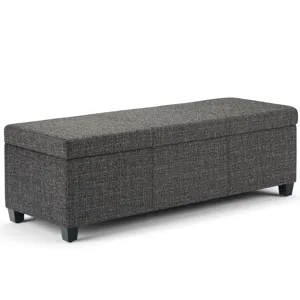 Avalon - Storage Ottoman Bench - Dark Grey