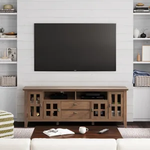 Artisan - 72" TV Media Stand - Rustic Natural Aged Brown