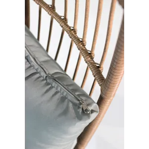 Outdoor Garden Wicker Egg Chair And Footstool Patio Chaise, With Cushions, Outdoor Indoor Basket Cha