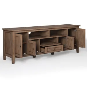 Warm Shaker - 72\" TV Media Stand - Rustic Natural Aged Brown