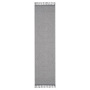 Guros - 2\' x 8\' Medallion Indoor / Outdoor Area Rug - White / Ivory
