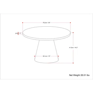 Winnie - Round Coffee Table - Walnut