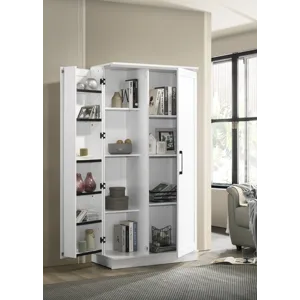 Lincoln - Storage Cabinet With Swing-Out Storage Door - White