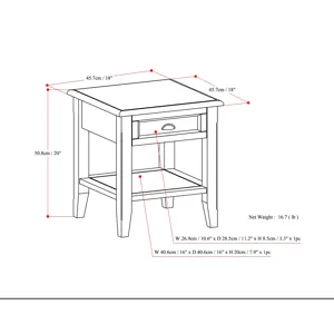Burlington - End Table - Mahogany Brown