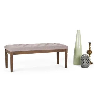 Waverly - Tufted Ottoman Bench - Cloud Grey