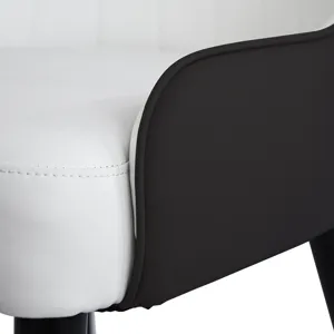 Modern PU Sponge-Filled Dining Chair, Solid Wood Metal Legs, Suitable For Restaurants, Living Rooms 