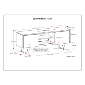 Lowry - TV Media Stand - Distressed Charcoal Brown