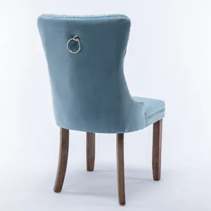 Nikki - Modern, High-End Tufted Solid Wood Contemporary Velvet Upholstered Dining Chair With Wood Le