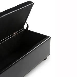 Hamilton - Storage Ottoman - Midnight Black