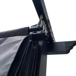 Replacement Canopy Top Fabric For 10X10 Ft Outdoor Patio Retractable Pergola Sunshelter Pergola Cano