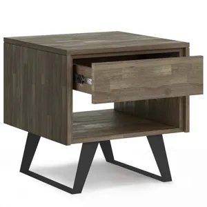 Lowry - End Table - Distressed Grey