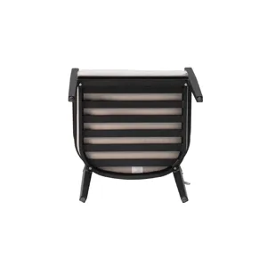 Outdoor Patio Aluminum Stationary Dining Chairs With Outdoor-Grade Sunbrella Fabric Cushions, Tapere