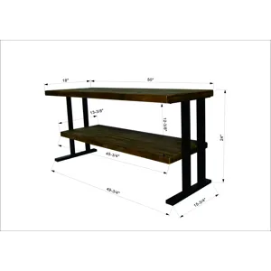Media Console Table With One Shelf To Your Home Decor - Natural / Black