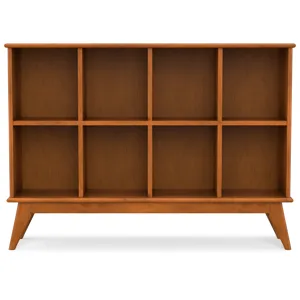 Draper - Mid Century 8 Cube Storage Sofa Table - Teak Brown