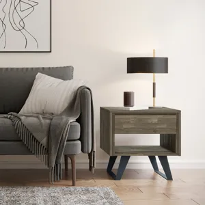 Lowry - End Table - Distressed Grey