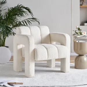 31.10\" Wide Boucle Upholstered Accent Chair - Beige