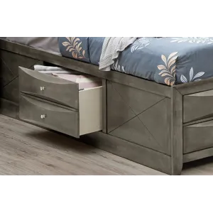 Marilla - G1505G-FSB3 Full Storage Bed - Gray