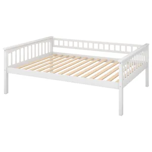 Full Over Full Bunk Bed With Drawers, Convertible Beds - White