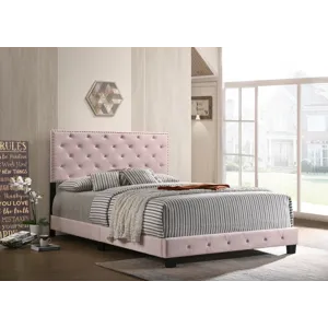 Suffolk - G1406-QB-UP Queen Bed - Pink