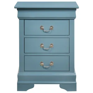 Louis Phillipe - G3180-3N 3 Drawer Nightstand - Teal