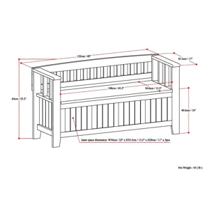 Acadian - Entryway Storage Bench - White
