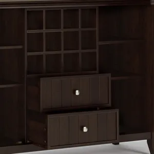 Bedford - Sideboard Buffet and Wine Rack - Dark Chestnut Brown