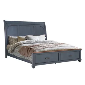 Americana - King Bed - Corduroy Blue