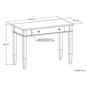 Carlton - Home Office Desk - Dark Tobacco Brown