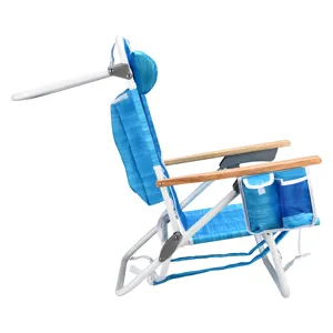 Backpack Beach Chair For Adults, Beach Towel, 5 Position Chair With Pouch Folding Lightweight Positi