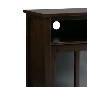 Warm Shaker - Medium Storage Media Cabinet - Tobacco Brown
