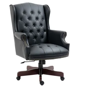 Executive Office Chair, High Back Reclining Comfortable Desk Chair With Smooth Glide Caster Wheels -